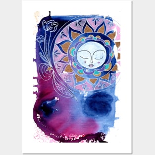 Moon and Mandala Posters and Art